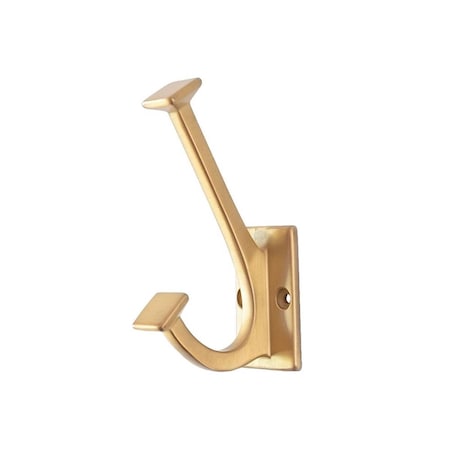 House 4.87 in. Skylight Double Hook, Brushed Golden Brass HO1772031